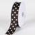 Chocolate Brown with White Dots Grosgrain Ribbon Polka Dot - ( W: 3/8 Inch | L: 50 Yards ) FuzzyFabric - Wholesale Ribbons, Tulle Fabric, Wreath Deco Mesh Supplies