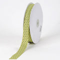 Pear with Willow Dots - Grosgrain Ribbon Swiss Dot - ( W: 3/8 Inch | L: 50 Yards ) FuzzyFabric - Wholesale Ribbons, Tulle Fabric, Wreath Deco Mesh Supplies