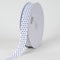White with Black Dot - Grosgrain Ribbon Swiss Dot - ( W: 7/8 Inch | L: 50 Yards ) FuzzyFabric - Wholesale Ribbons, Tulle Fabric, Wreath Deco Mesh Supplies