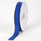 Royal Blue with White Dots - Grosgrain Ribbon Swiss Dot - ( W: 3/8 Inch | L: 50 Yards ) FuzzyFabric - Wholesale Ribbons, Tulle Fabric, Wreath Deco Mesh Supplies