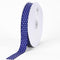 Purple with White Dots - Grosgrain Ribbon Swiss Dot - ( W: 3/8 Inch | L: 50 Yards ) FuzzyFabric - Wholesale Ribbons, Tulle Fabric, Wreath Deco Mesh Supplies