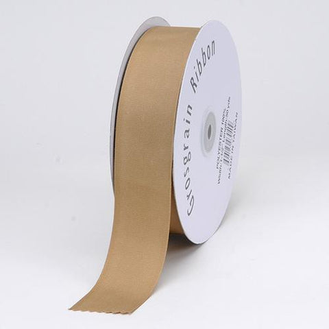 Khaki - Grosgrain Ribbon Solid Color - ( 1/4 inch | 50 Yards ) FuzzyFabric - Wholesale Ribbons, Tulle Fabric, Wreath Deco Mesh Supplies