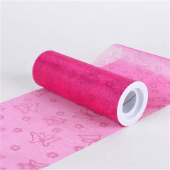 Glitter Butterfly Organza Roll