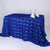 Royal Blue - 90 x 132 Inch Rosette Rectangle Tablecloths FuzzyFabric - Wholesale Ribbons, Tulle Fabric, Wreath Deco Mesh Supplies