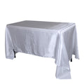 White - 60 x 126 inch Satin Rectangle Tablecloths FuzzyFabric - Wholesale Ribbons, Tulle Fabric, Wreath Deco Mesh Supplies
