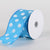 Satin Polka Dot Ribbon Wired  Turquoise with White Dots ( W: 2-1/2 inch | L: 10 Yards ) FuzzyFabric - Wholesale Ribbons, Tulle Fabric, Wreath Deco Mesh Supplies