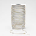 White with Gold - Satin Rat Tail Cord ( 2mm x 200 Yards ) FuzzyFabric - Wholesale Ribbons, Tulle Fabric, Wreath Deco Mesh Supplies