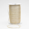 Ivory with Gold - Satin Rat Tail Cord ( 2mm x 200 Yards ) FuzzyFabric - Wholesale Ribbons, Tulle Fabric, Wreath Deco Mesh Supplies