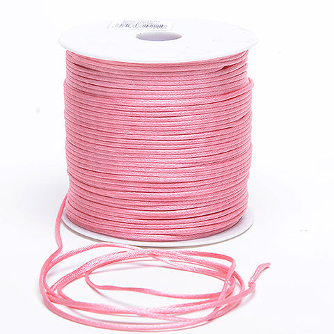 3mm x 100 Yards Colonial Rose 3mm Satin Rat Tail Cord FuzzyFabric - Wholesale Ribbons, Tulle Fabric, Wreath Deco Mesh Supplies