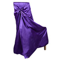 Purple - Universal Satin Chair Cover FuzzyFabric - Wholesale Ribbons, Tulle Fabric, Wreath Deco Mesh Supplies