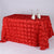 Red - 90 x 132 Inch Rosette Rectangle Tablecloths FuzzyFabric - Wholesale Ribbons, Tulle Fabric, Wreath Deco Mesh Supplies