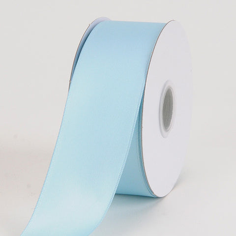 Light Blue - Satin Ribbon Wired Edge - ( W: 1-1/2 Inch | L: 25 Yards ) FuzzyFabric - Wholesale Ribbons, Tulle Fabric, Wreath Deco Mesh Supplies
