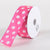 Satin Polka Dot Ribbon Wired Hot Pink with White Dots ( W: 1-1/2 inch | L: 10 Yards ) FuzzyFabric - Wholesale Ribbons, Tulle Fabric, Wreath Deco Mesh Supplies