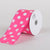 Satin Polka Dot Ribbon Wired Hot Pink with White Dots ( W: 2-1/2 inch | L: 10 Yards ) FuzzyFabric - Wholesale Ribbons, Tulle Fabric, Wreath Deco Mesh Supplies