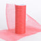 Coral Confetti Organza Roll - ( W: 6 Inch | L: 10 Yards ) FuzzyFabric - Wholesale Ribbons, Tulle Fabric, Wreath Deco Mesh Supplies