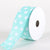 Satin Polka Dot Ribbon Wired Aqua with White Dots ( W: 2-1/2 inch | L: 10 Yards ) FuzzyFabric - Wholesale Ribbons, Tulle Fabric, Wreath Deco Mesh Supplies