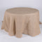 120 Inch Fine Rustic Jute Burlap Round Tablecloths FuzzyFabric - Wholesale Ribbons, Tulle Fabric, Wreath Deco Mesh Supplies