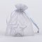 Silver - Organza Bags - ( 5 x 6.5-7 Inch - 10 Bags ) FuzzyFabric - Wholesale Ribbons, Tulle Fabric, Wreath Deco Mesh Supplies