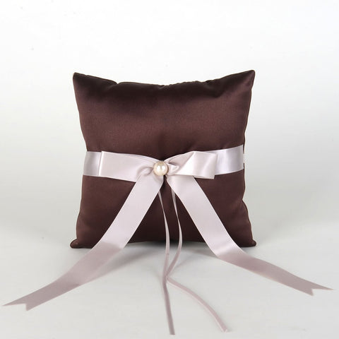 Ring Bearer Pillow Brown ( 7 x 7 Inch ) - 5701 FuzzyFabric - Wholesale Ribbons, Tulle Fabric, Wreath Deco Mesh Supplies