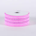 Light Pink - Laser Metallic Mesh Ribbon ( 2-1/2 inch x 25 Yards ) FuzzyFabric - Wholesale Ribbons, Tulle Fabric, Wreath Deco Mesh Supplies