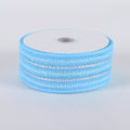 Light Blue - Laser Metallic Mesh Ribbon ( 2-1/2 inch x 25 Yards ) FuzzyFabric - Wholesale Ribbons, Tulle Fabric, Wreath Deco Mesh Supplies