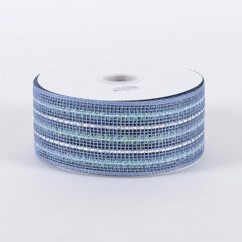 Silver - Laser Metallic Mesh Ribbon ( 2-1/2 inch x 25 Yards ) FuzzyFabric - Wholesale Ribbons, Tulle Fabric, Wreath Deco Mesh Supplies