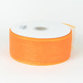 Orange - Floral Mesh Ribbon ( 2-1/2 Inch x 25 Yards ) FuzzyFabric - Wholesale Ribbons, Tulle Fabric, Wreath Deco Mesh Supplies