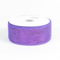 Purple - Metallic Deco Mesh Ribbons ( 4 Inch x 25 Yards ) FuzzyFabric - Wholesale Ribbons, Tulle Fabric, Wreath Deco Mesh Supplies