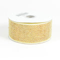 Ivory - Metallic Deco Mesh Ribbons ( 4 Inch x 25 Yards ) FuzzyFabric - Wholesale Ribbons, Tulle Fabric, Wreath Deco Mesh Supplies