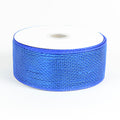 Royal Blue - Metallic Deco Mesh Ribbons ( 2-1/2 Inch x 25 Yards ) FuzzyFabric - Wholesale Ribbons, Tulle Fabric, Wreath Deco Mesh Supplies