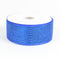 Royal Blue - Metallic Deco Mesh Ribbons ( 2-1/2 Inch x 25 Yards ) FuzzyFabric - Wholesale Ribbons, Tulle Fabric, Wreath Deco Mesh Supplies