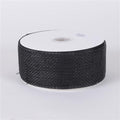 Black - Metallic Deco Mesh Ribbons ( 4 Inch x 25 Yards ) FuzzyFabric - Wholesale Ribbons, Tulle Fabric, Wreath Deco Mesh Supplies