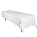 Ivory - 60 x 102 inch Polyester Rectangle Tablecloths FuzzyFabric - Wholesale Ribbons, Tulle Fabric, Wreath Deco Mesh Supplies