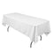 White - 60 x 126 inch Polyester Rectangle Tablecloths FuzzyFabric - Wholesale Ribbons, Tulle Fabric, Wreath Deco Mesh Supplies