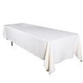 Ivory - 60 x 126 inch Premium Polyester Rectangle Tablecloths FuzzyFabric - Wholesale Ribbons, Tulle Fabric, Wreath Deco Mesh Supplies