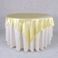 Baby Maize - 60 x 60 Inch Satin Square Table Overlays FuzzyFabric - Wholesale Ribbons, Tulle Fabric, Wreath Deco Mesh Supplies
