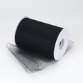 Black - 6 Inch by 100 Yards Fabric Tulle Roll Spool FuzzyFabric - Wholesale Ribbons, Tulle Fabric, Wreath Deco Mesh Supplies