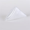 White - 20 x 20 Inch Satin Table Napkins ( 5 Pieces ) FuzzyFabric - Wholesale Ribbons, Tulle Fabric, Wreath Deco Mesh Supplies