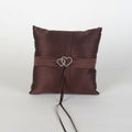 Ring Bearer Pillow Brown ( 7 x 7 Inch ) - 6302BR FuzzyFabric - Wholesale Ribbons, Tulle Fabric, Wreath Deco Mesh Supplies