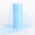 Light Blue Confetti Organza Roll - ( W: 6 Inch | L: 10 Yards ) FuzzyFabric - Wholesale Ribbons, Tulle Fabric, Wreath Deco Mesh Supplies