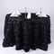Black - 120 inch Rosette Satin Round Tablecloths FuzzyFabric - Wholesale Ribbons, Tulle Fabric, Wreath Deco Mesh Supplies