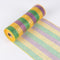 Mardi Gras - Poly Deco Mesh Wrap with Laser Mono Stripe ( 10 Inch x 10 Yards ) FuzzyFabric - Wholesale Ribbons, Tulle Fabric, Wreath Deco Mesh Supplies
