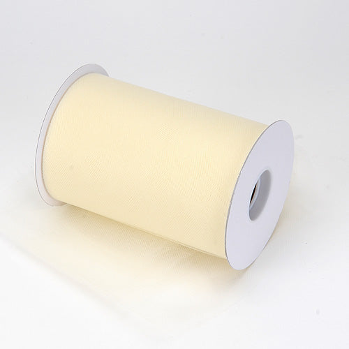 6x100 Yards Ivory Tulle Fabric Bolt, Sheer Fabric Spool Roll For Crafts