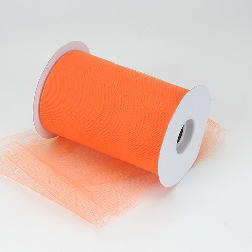 BBCrafts Orange Polyester Tulle Roll 6 inch 100 Yards