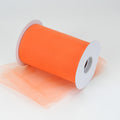 Orange - 6 Inch by 100 Yards Fabric Tulle Roll Spool FuzzyFabric - Wholesale Ribbons, Tulle Fabric, Wreath Deco Mesh Supplies