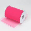 Fuchsia - 6 Inch by 100 Yards Fabric Tulle Roll Spool FuzzyFabric - Wholesale Ribbons, Tulle Fabric, Wreath Deco Mesh Supplies
