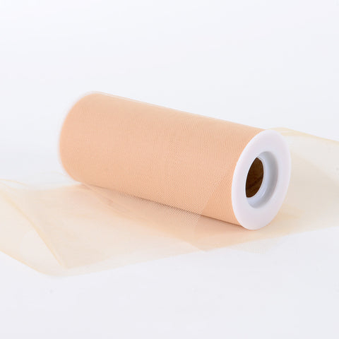 Old Gold - 6 Inch by 25 Yards Fabric Tulle Roll Spool FuzzyFabric - Wholesale Ribbons, Tulle Fabric, Wreath Deco Mesh Supplies