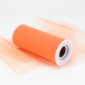 Orange - 6 Inch by 25 Yards Fabric Tulle Roll Spool FuzzyFabric - Wholesale Ribbons, Tulle Fabric, Wreath Deco Mesh Supplies