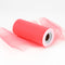 Coral - 6 Inch by 25 Yards Fabric Tulle Roll Spool FuzzyFabric - Wholesale Ribbons, Tulle Fabric, Wreath Deco Mesh Supplies