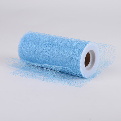 Light Blue - Sisal Mesh Wrap ( W: 6 Inch | L: 10 Yards ) FuzzyFabric - Wholesale Ribbons, Tulle Fabric, Wreath Deco Mesh Supplies